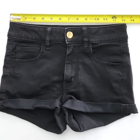 American Eagle Womens Super Super Stretch AEO Sateen Hi Rise Shortie Shorts Sz 4 - Picture 12 of 14